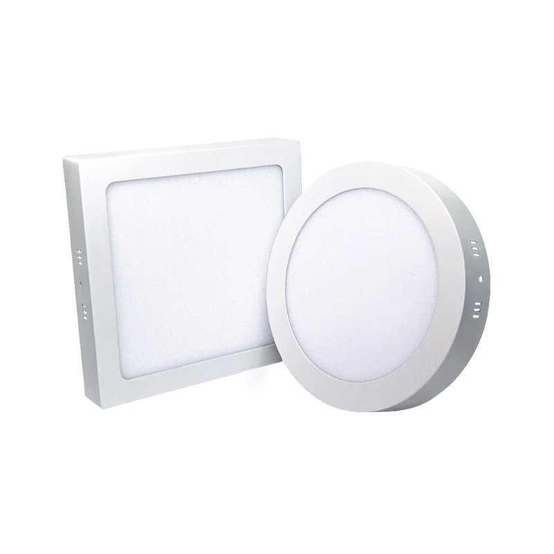 Round/square Light6/12/18/24 Watt 90lm/w Rechargeable 300*300 Ceiling Home Commercial Circular Round Square Led Panel Light