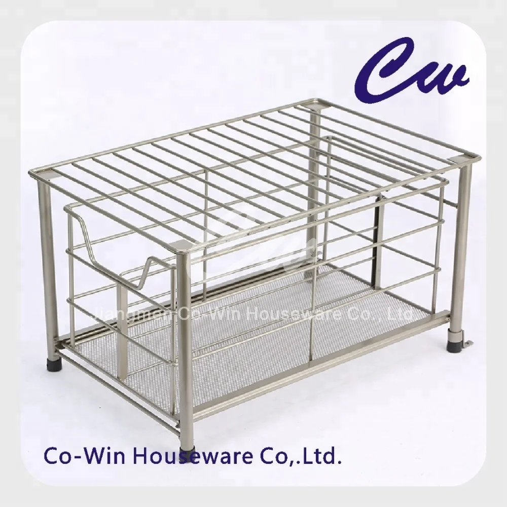 Современные кухни и ванной комнаты 2 уровня кабинетные ящики железная сетка раздвижные корзина с выдвижными ящиками для хранения стойку