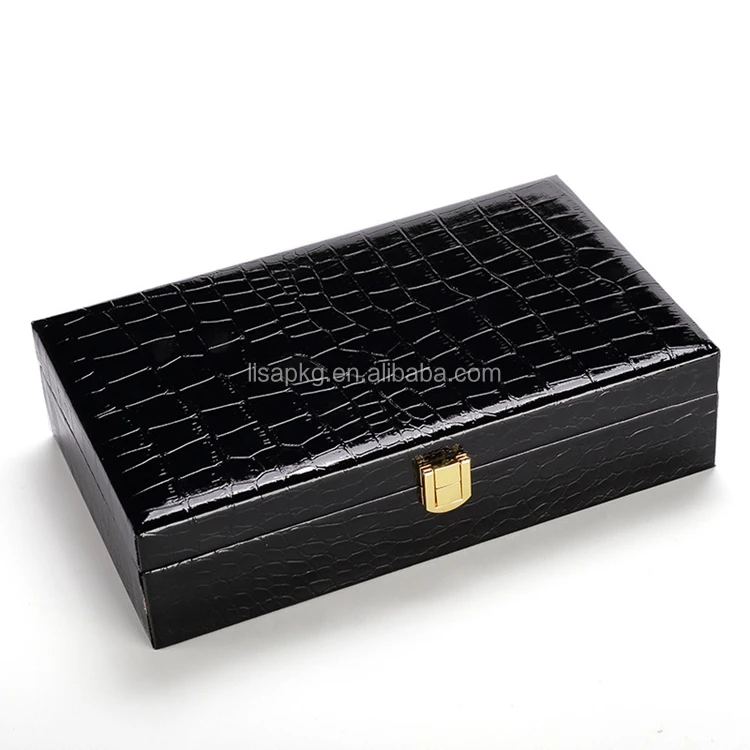 
Роскошный пустой черный держатель для ключей в форме книги деревянный ящик с металлическим замком 