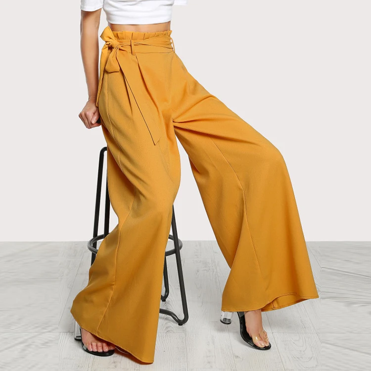 Dusty Brown Satin Belted Wide Leg Trousers  PrettyLittleThing AUS