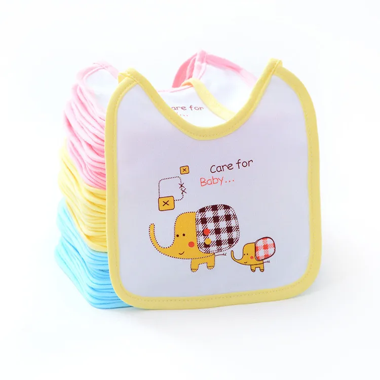 Новый дизайн вышитые хлопчатобумажные детские нагрудники полиэстер печать милый ребенок слюни нагрудники