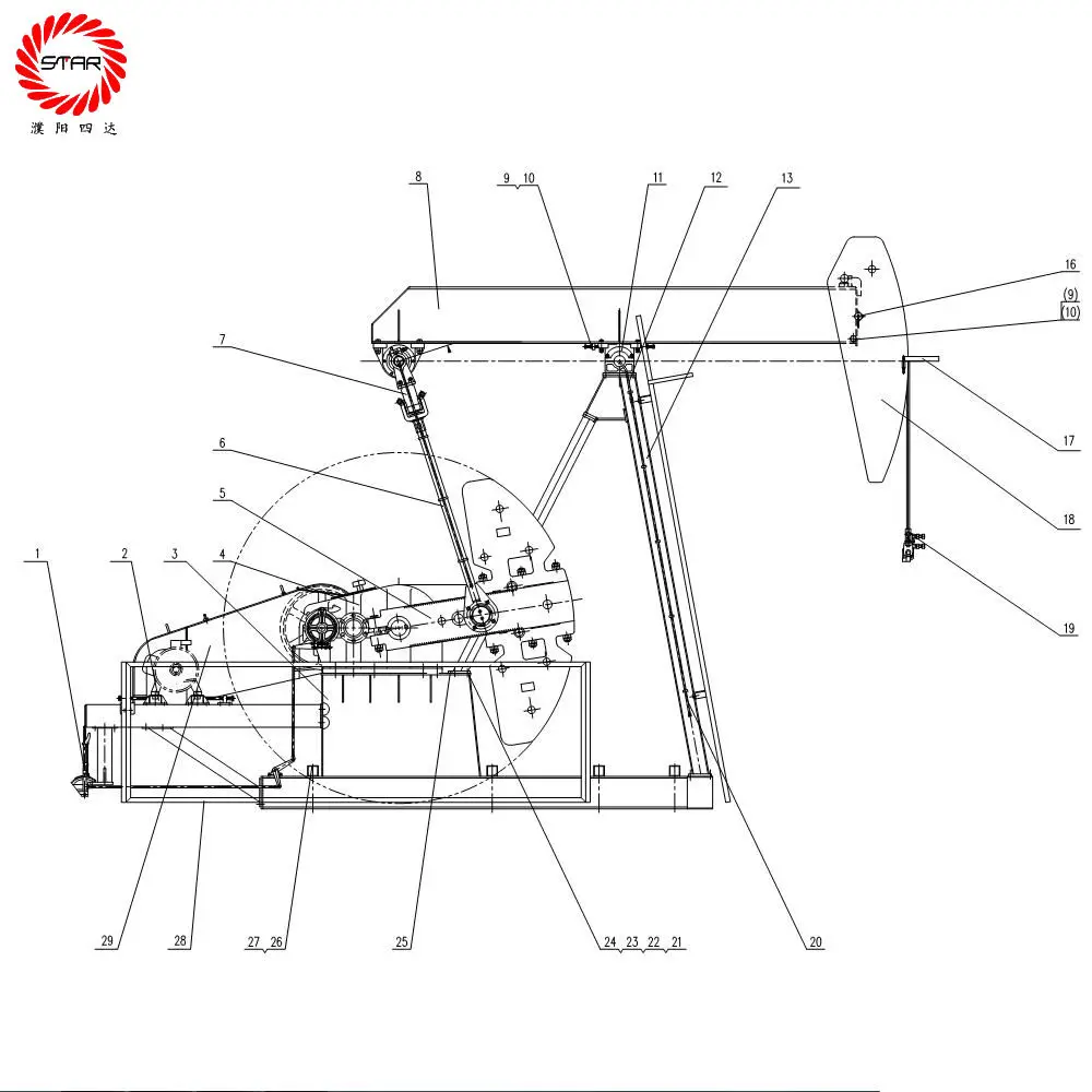 Oilfield Petroleum Mining Equipment API Standard Pump Jack Pumping Units