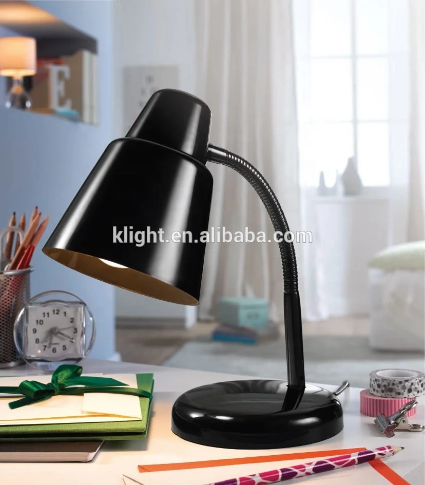Klight brands fancy UK modern 25w ABS shade bedroom studying E27 kids plastic desk table lamp for reading