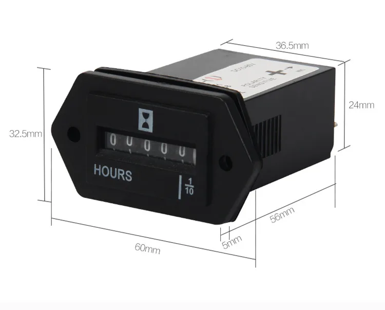 
Горячее надувательство SYS-124v 80V DC 220v 250v AC Вольт 5 цифр цифровой таймер счетчик часов counters промышленная счетчик моточасов 