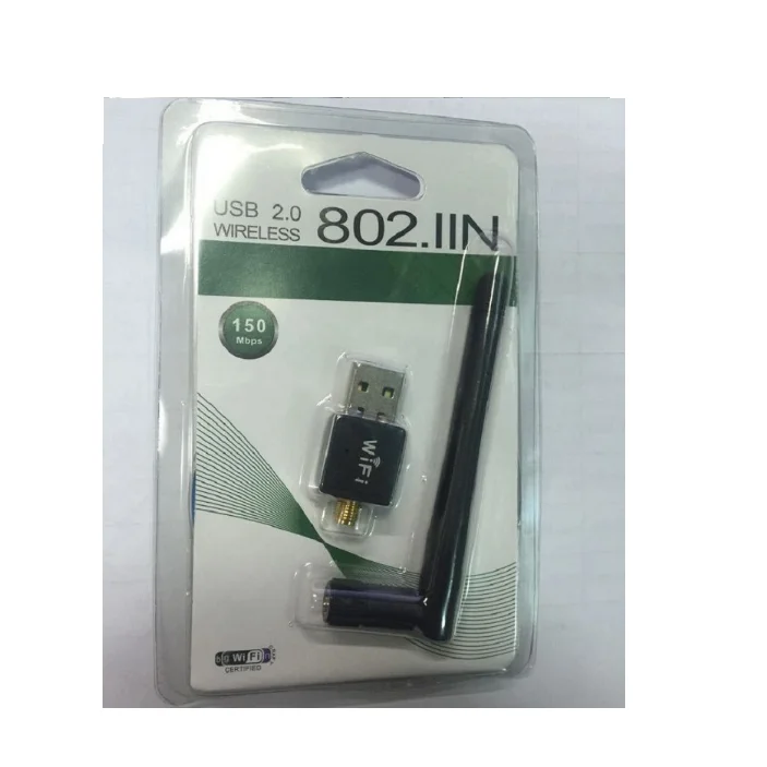  Мини USB беспроводной адаптер 150 Мбит/с WIFI приемник 802.IIN с антенной 2 0 Сетевая карта