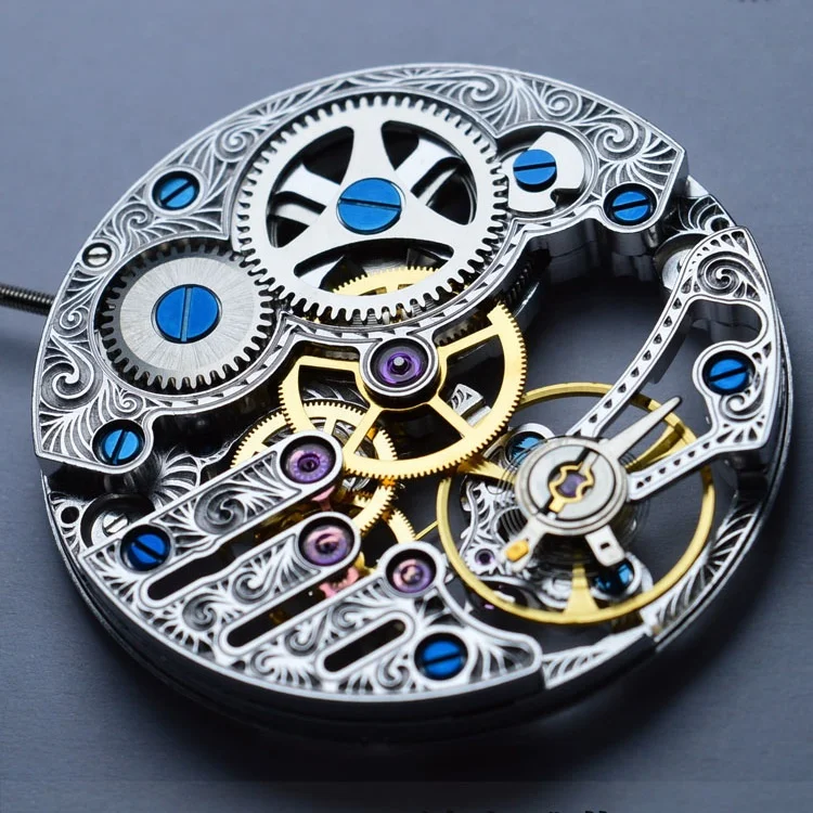 
ENLOONG Luxury Watches Mechanical Movement with Flower Carving Manual Winding OEM Seagull ST3600 Watch Movement ETA 6498 