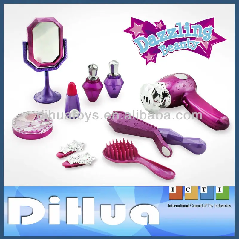 
Игрушки для косметологических салонов, пластиковый фен для волос, игровой набор, игрушка для макияжа, ролевая игра для модных девушек 
