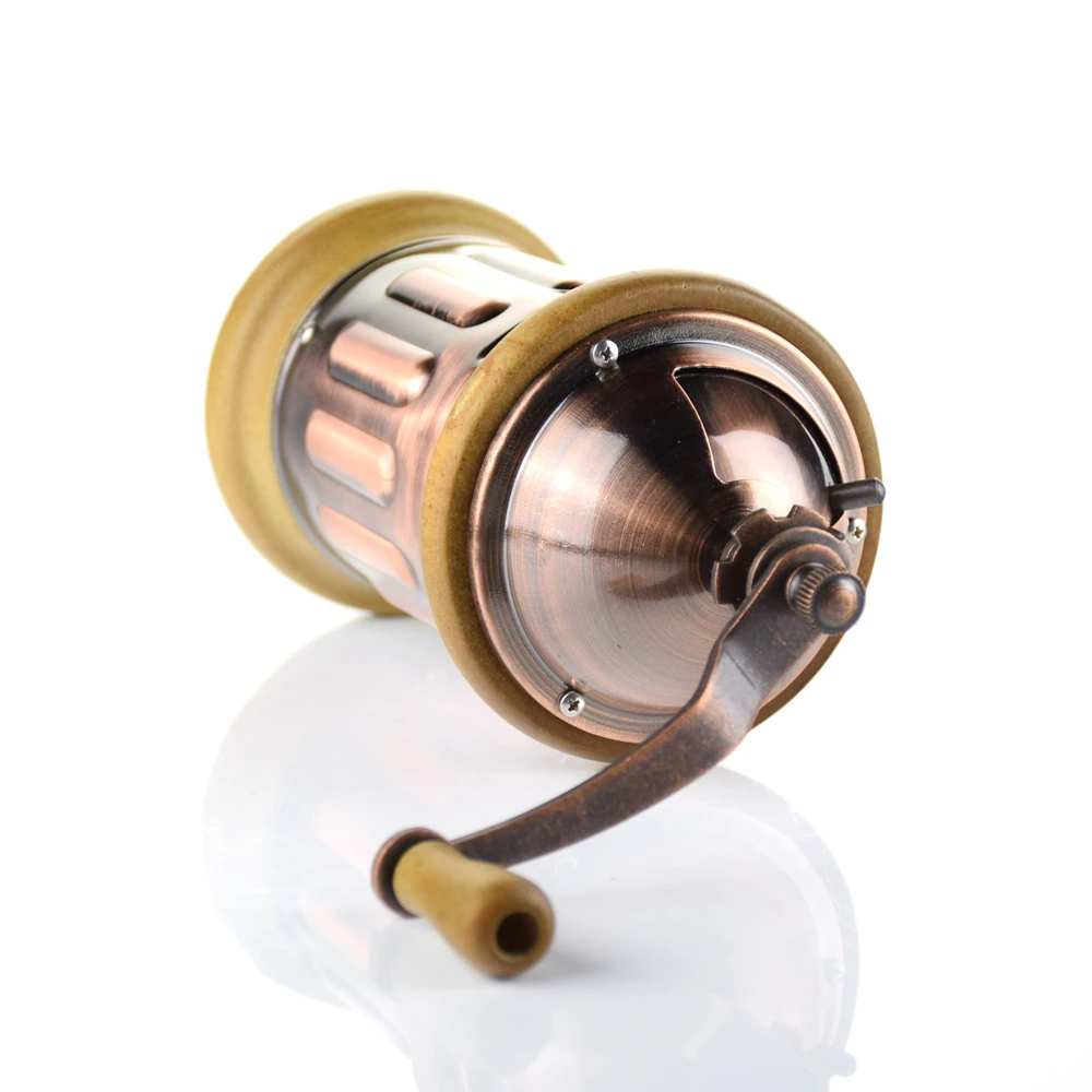 Manual Coffee Grinder Wooden Hand Coffee Machine European Copper Retro Style Decoration BM143