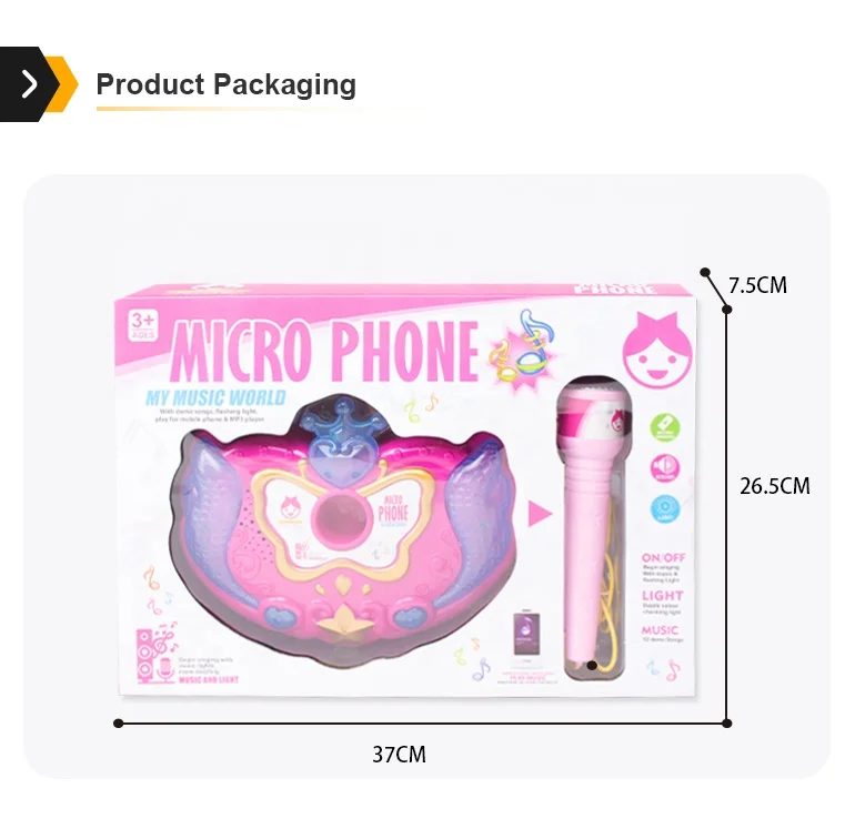 Детский игрушечный музыкальный инструмент с батарейным питанием караоке музыка детская подставка для микрофона