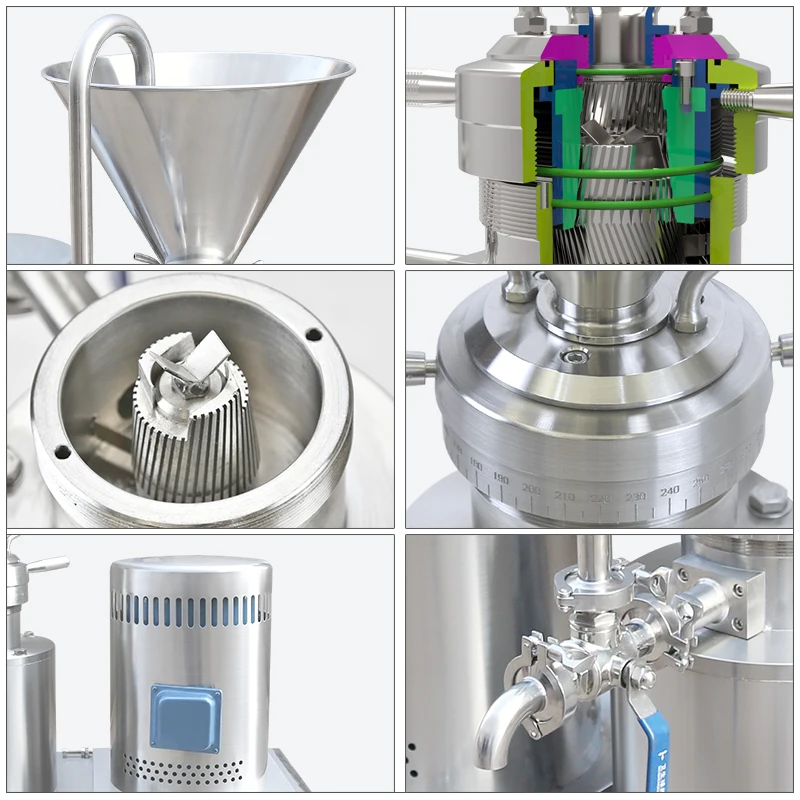 Industrial Small Grinding Colloid Mill Almond Nuts Paste Peanut Butter Making Machine