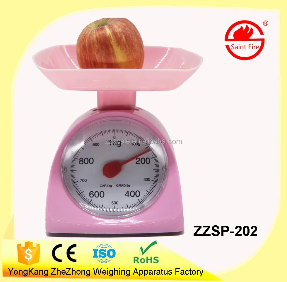 Báscula de cocina mecánica bonita rosa|