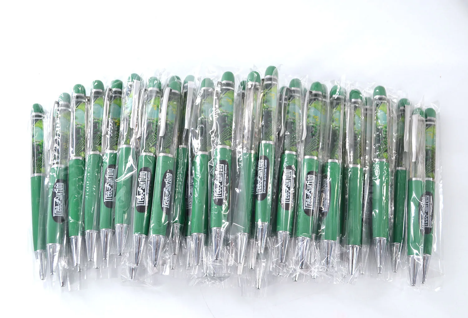 Custom Glitter And 2d Pvc Floater Inside Plastic Liquid Ball Point Pen ...