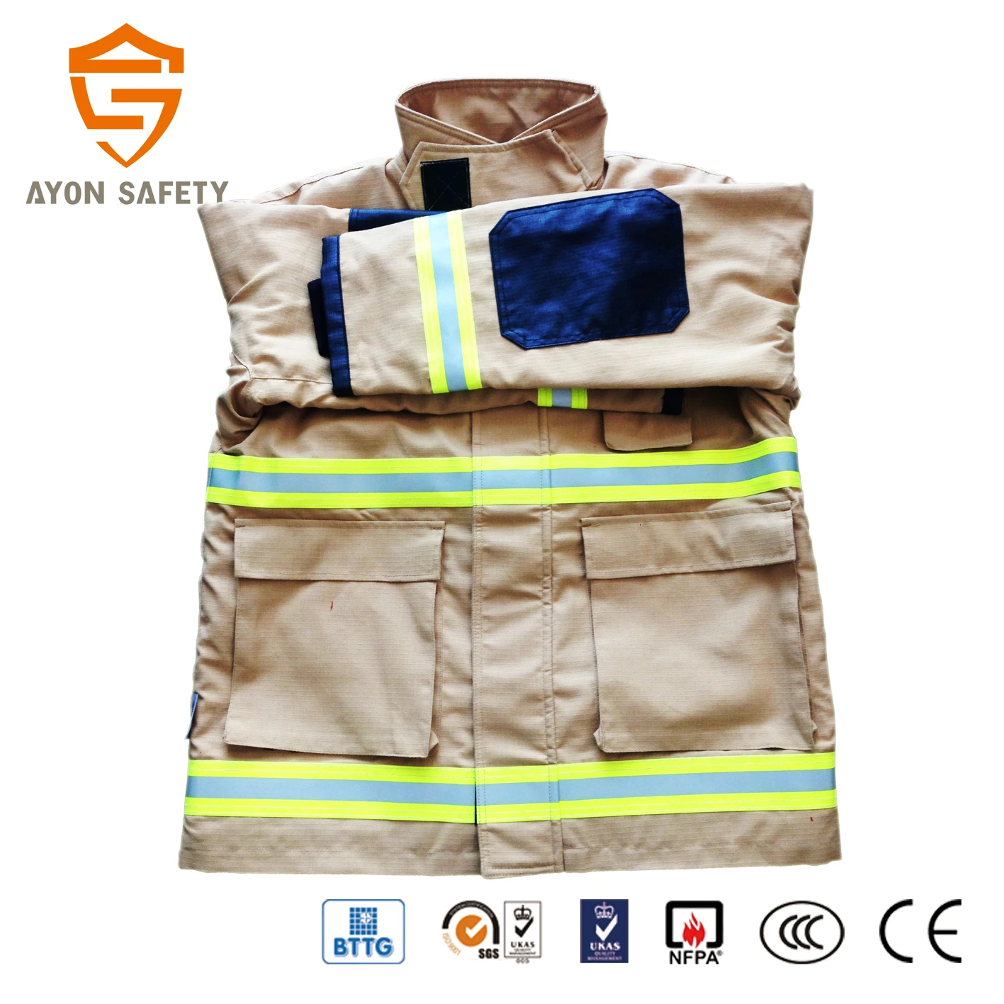 Flame Retardant Fire Safety Uniform Fireman Coverall Key Safety Clothing