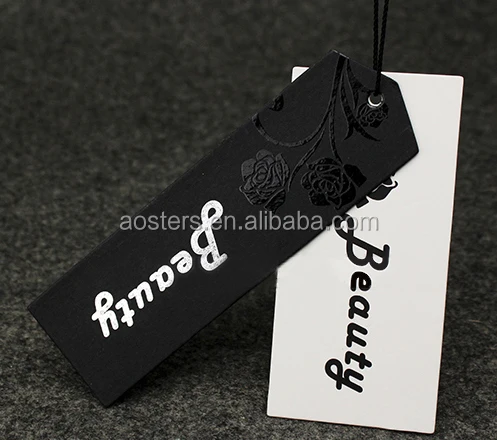 black card stock clothing paper hang