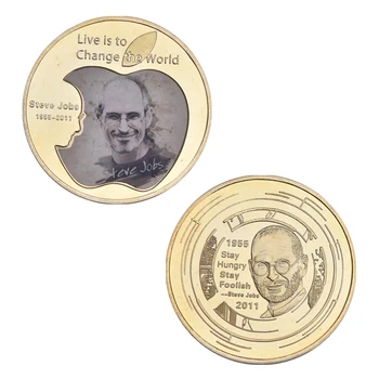Hot Selling Challenge Zinc Alloy Commemorative Coin, High Quality Custom Steve Jobs Souvenir Coin