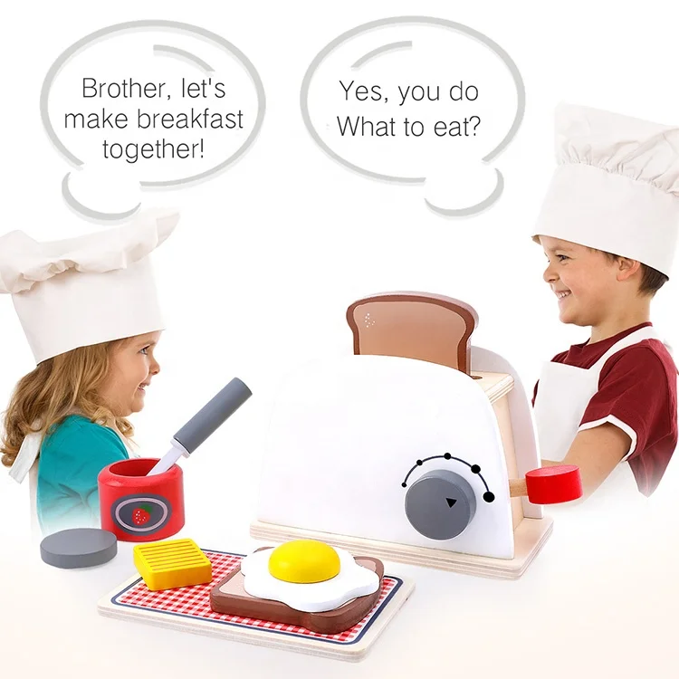 
Детские игрушки на заказ, хлебопечка, деревянный кухонный игрушечный набор, деревянная игрушка-тостер 