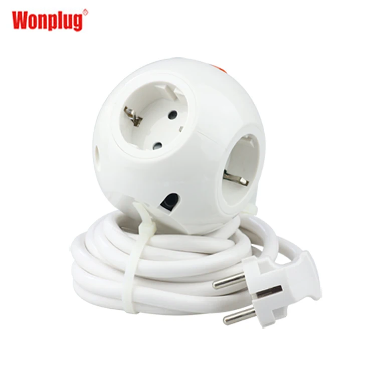 Новый дизайн, сетевой фильтр Wonplug с 4 розетками, европейский стандарт, 16 А, 250 В