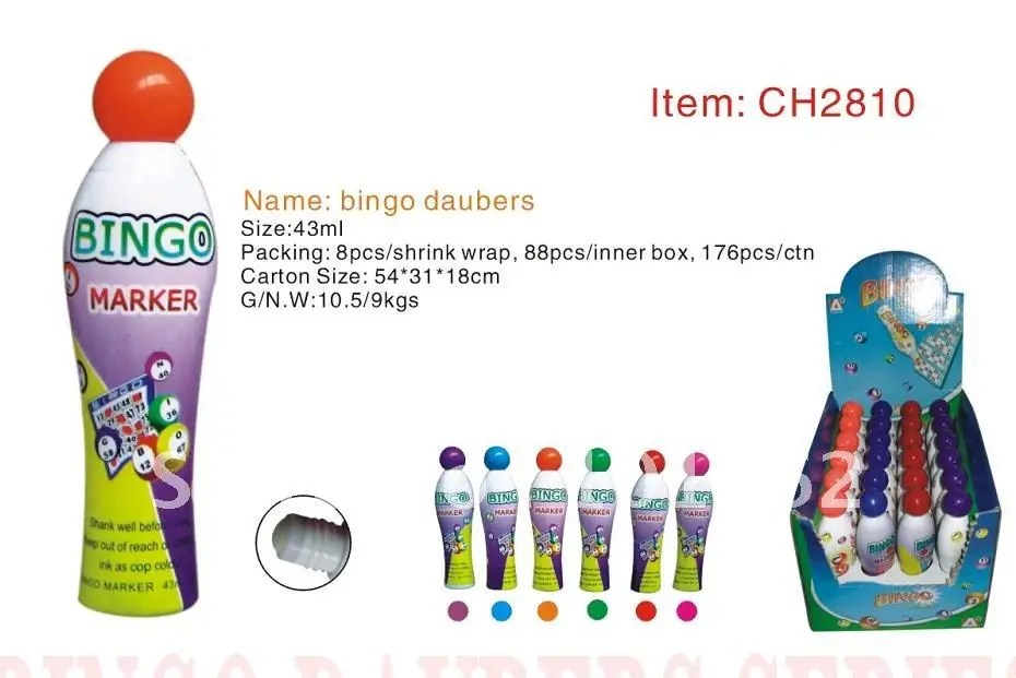 Wholesale Dauber Marker Pen Bingo Dabbers Bingo Dabbers Colored Inks