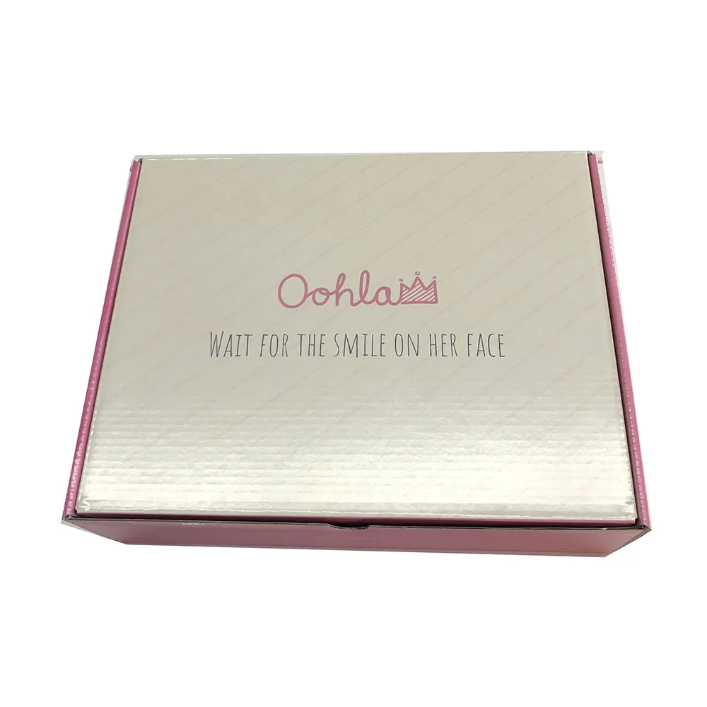 Розовое золото индивидуальный дизайн печать Складная доставка бумажная упаковка для одежды подарочная