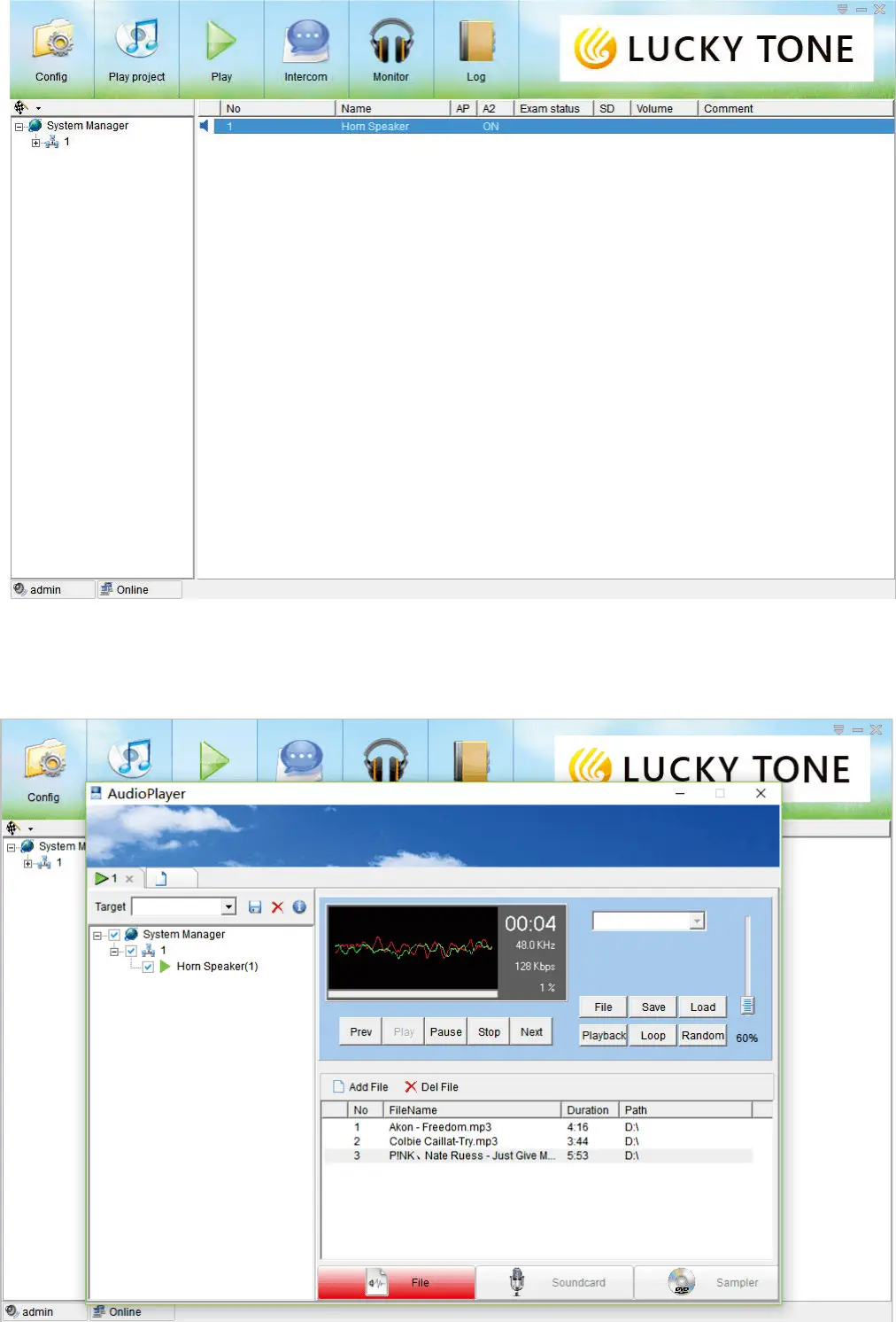 Lucky Tone ECO IP Network Software for IP Speaker Control