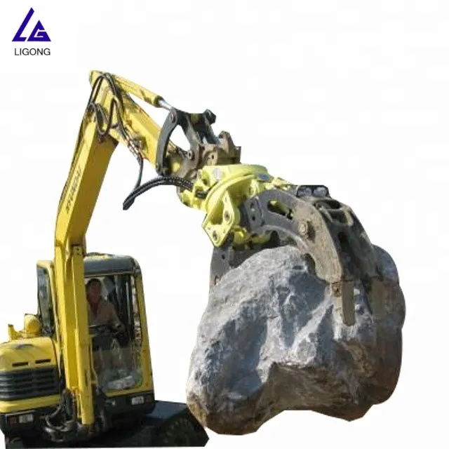 CE certificate grab stone hydraulic grapple for RB300-5 excavator