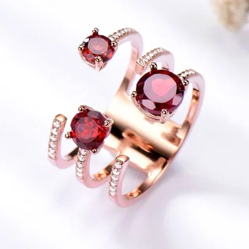 US Jewels 925 Sterling Silver Color Jewelry Women Finger Engagement Artificial Gemstone Diamond Plating Gold Wedding Rings