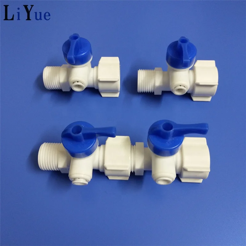 Hot sale water purifier water filter pvc solenoid valve water tube parts 1/4"OD Ball Valve Quic