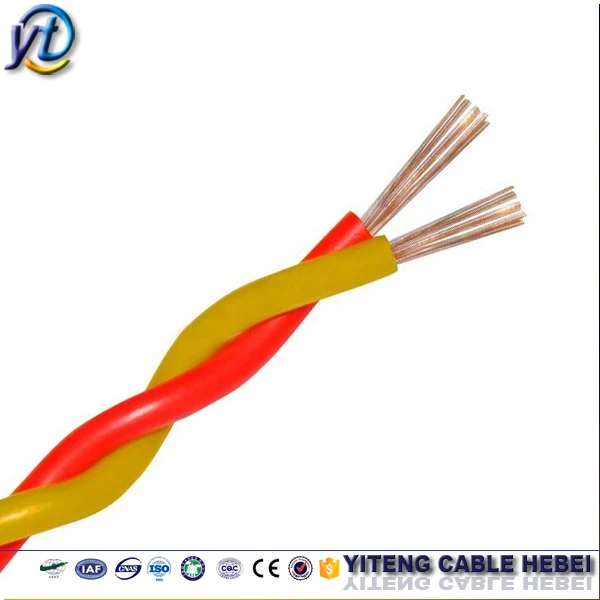 2x0.75mm2 2x1.0sqmm twisted pair cable 2x1.5mm