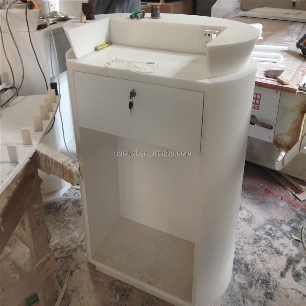 Church Solid Surface Pulpit, Modern Church Podium Table, Church Rostrum