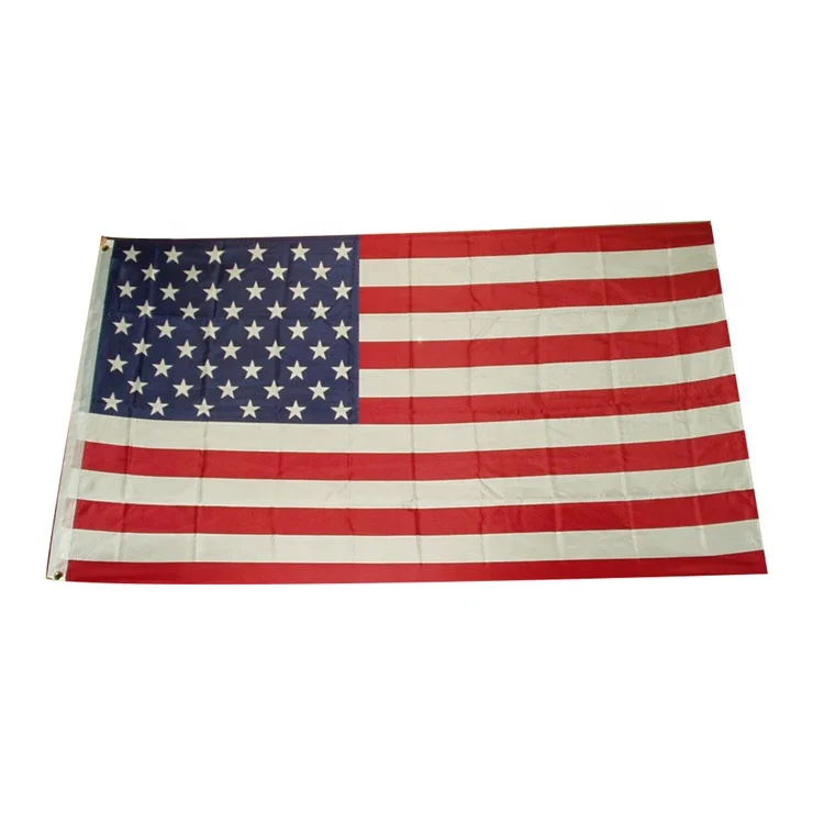 Factory Direct Superior Quality 100% polyester Custom Design Screen Printed USA American flag nylon flag