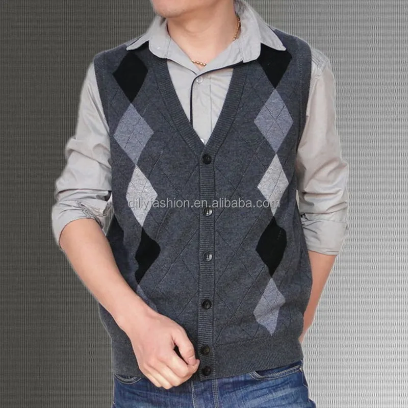 mens argyle cardigan sweater