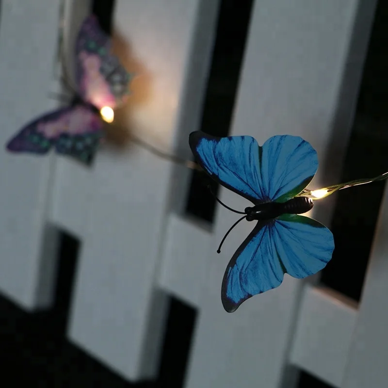 Rechargeable Battery Operated LED butterfly String Lights for Home Decor