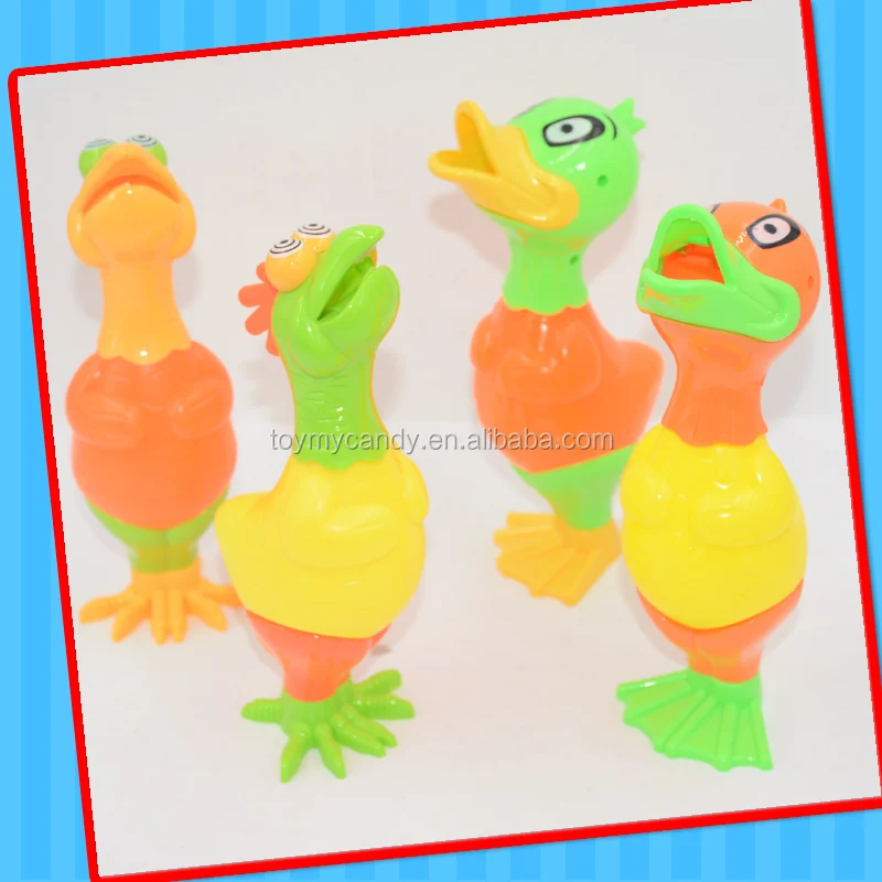 New Products Cheap Candy Toys Plastic Easter Chick Duck Toy with Candy Plastic Easter Toy for Kids