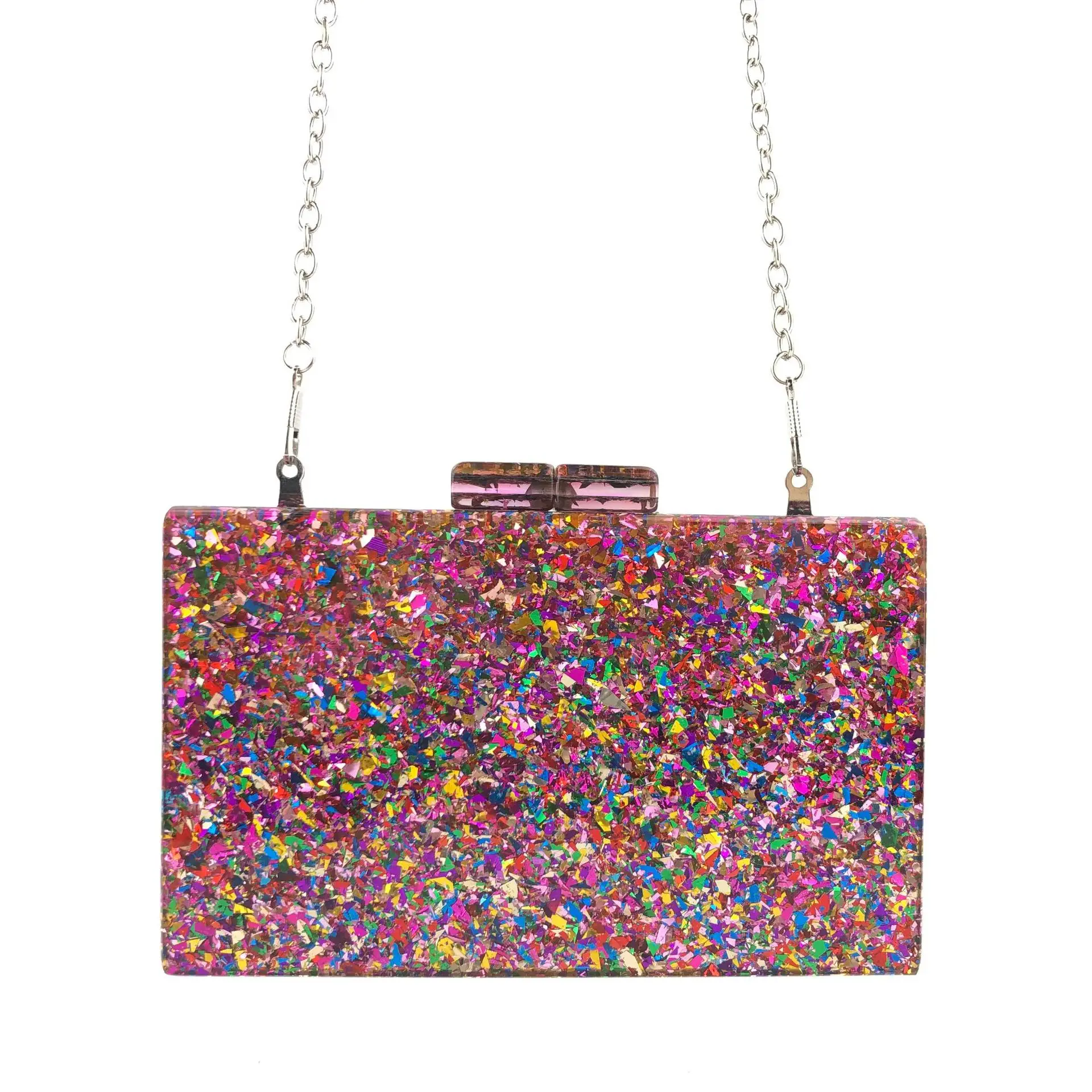 TEKMAGIC Women's Glitter Acrylic Evening Bag