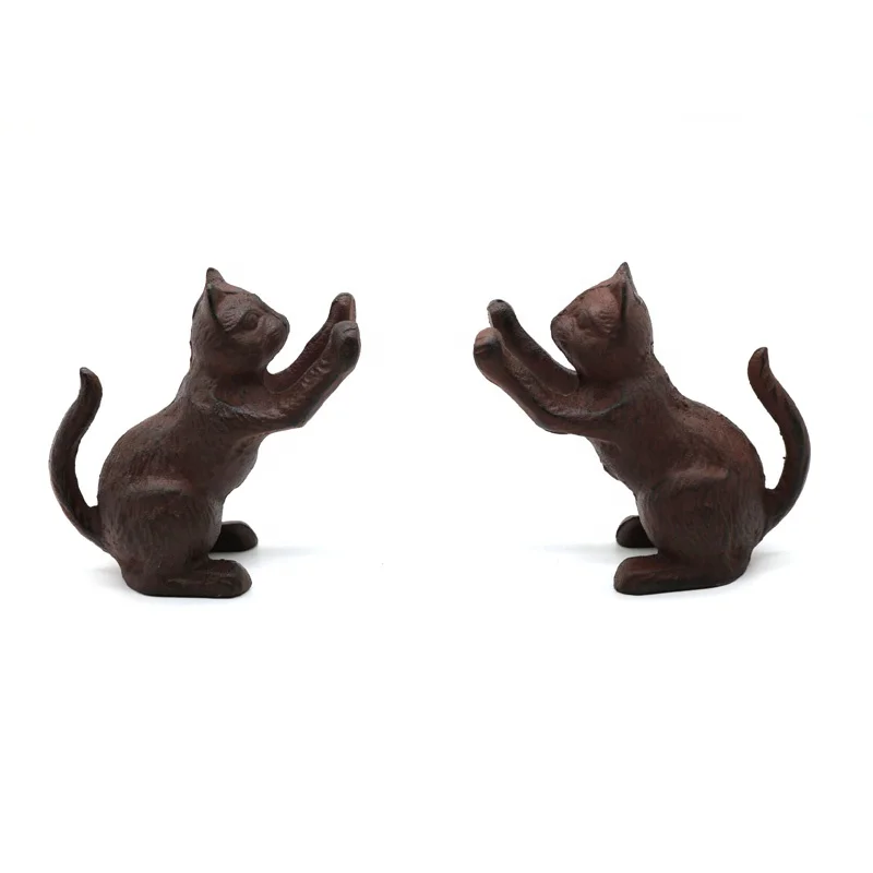 Винтажные чугунные украшения для кошек