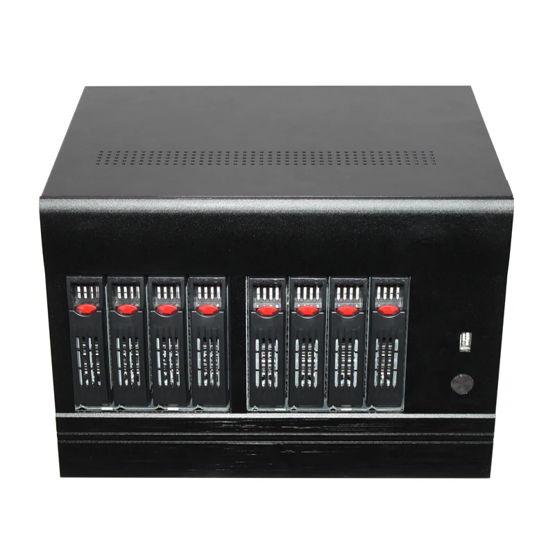 8 Bay Micro Atx Mini Itx Nas Server With Motherboard Memory and System for Data Storage