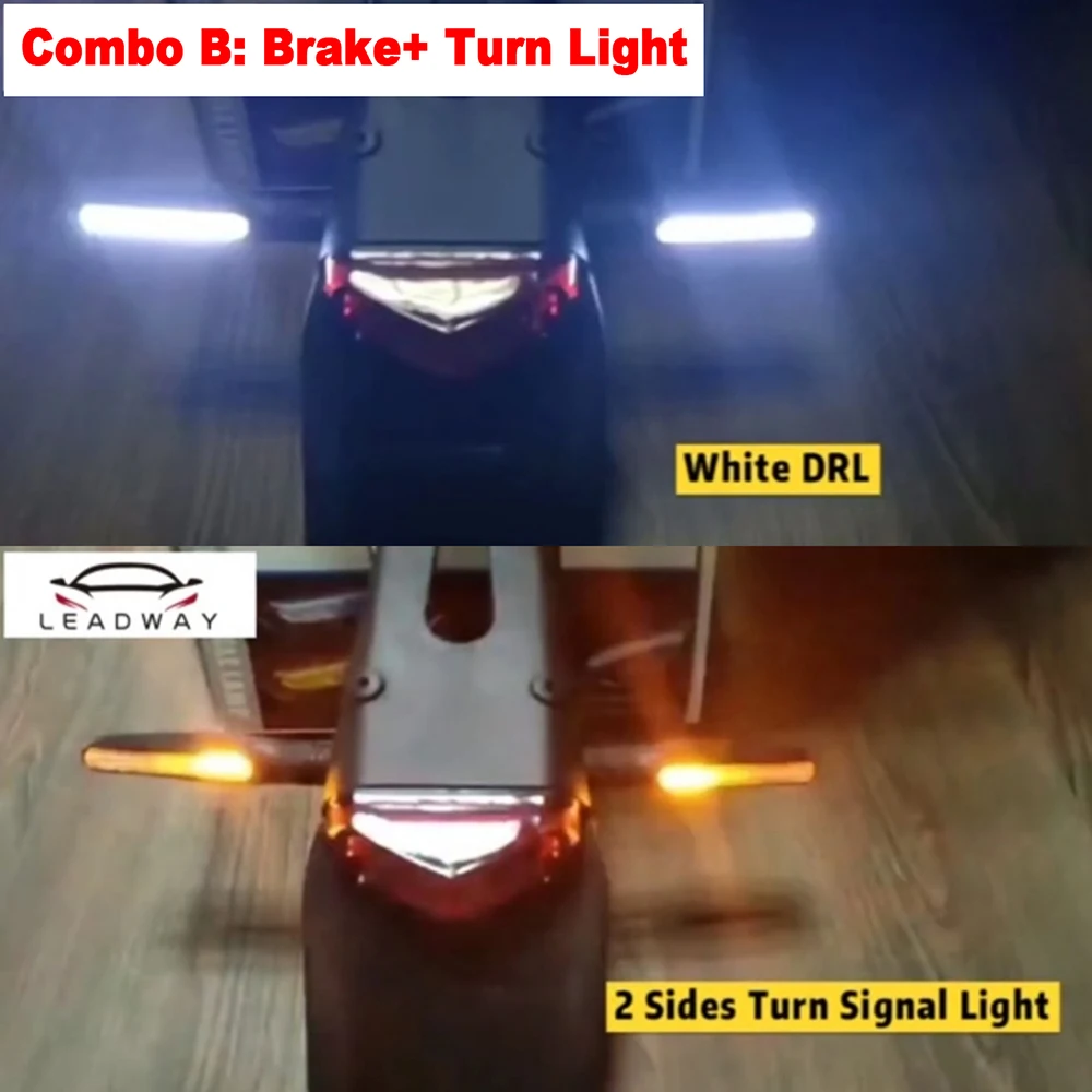 Универсальный индикатор поворота для мотоцикла 335SMD поворотник плавной воды 12 светодиодов