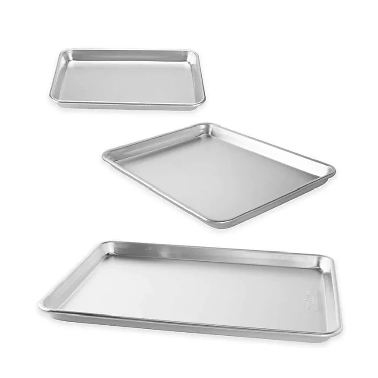 Bakery Bakeware 460*660mm 400*600mm Aluminium Rimmed Baking Tray