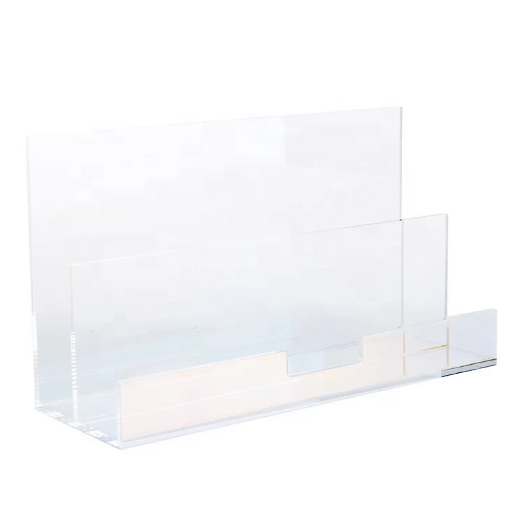 Домашний 2 яруса Радужный держатель для письма Настольный стеклянный