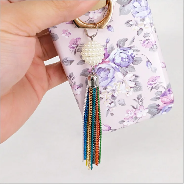 Yongze модная цветная металлическая цепочка с бусинами и длинными кисточками для брелока