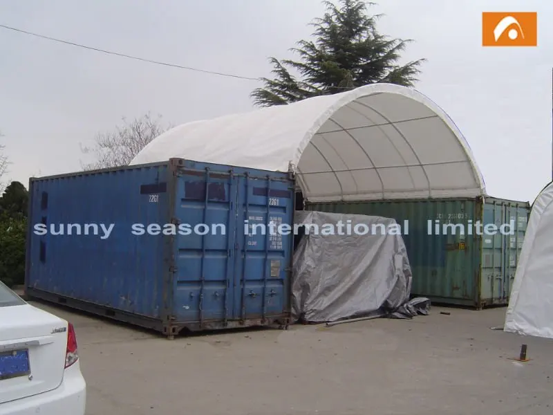 20'x20'x6.6' W6.0xL6.0xH2.0m Factory Direct Steel Frame Dome Shipping Container Roof Shelter