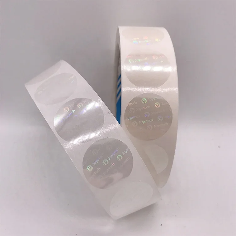 2021 Custom Perfume Packaging Circle Transparent Pvc Holographic Stickers