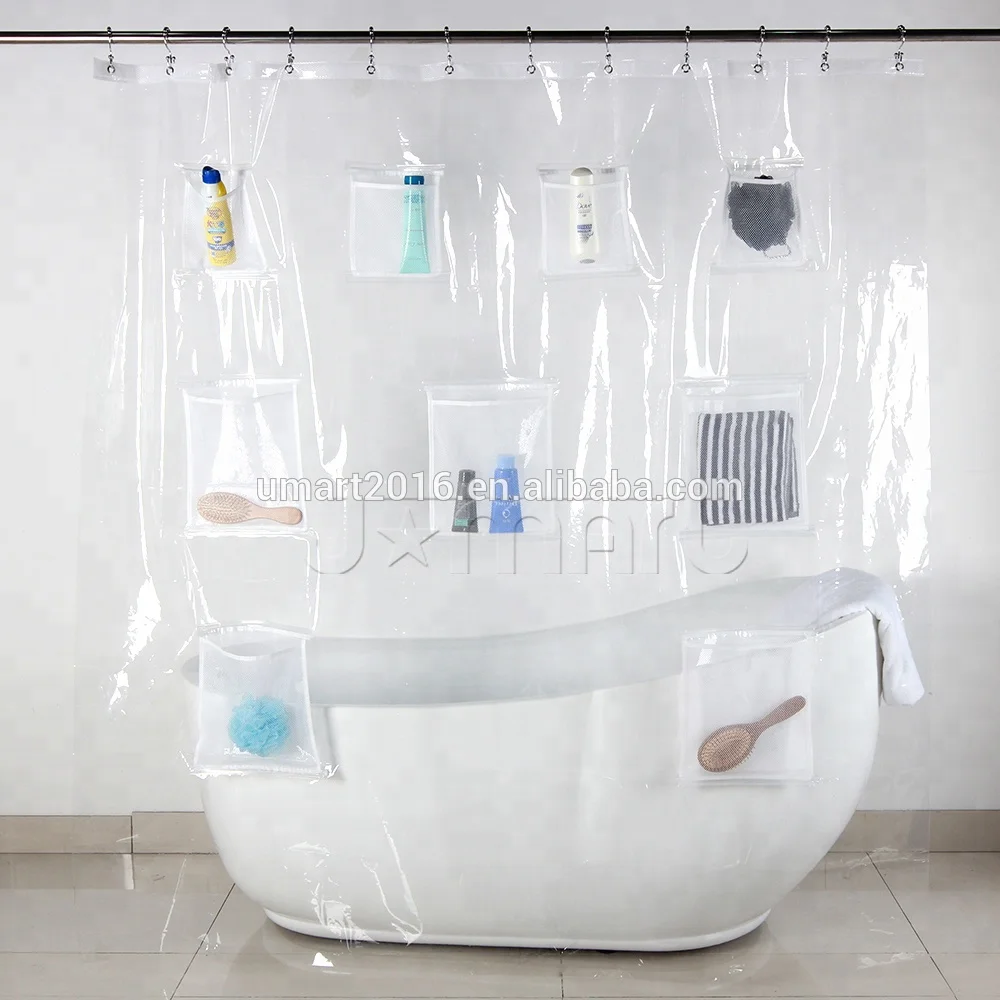 Shower Curtain With Pockets