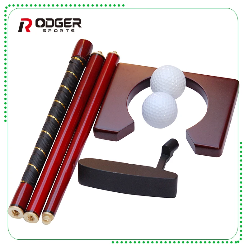 Executive Rosewood Box Golf Set  Customized Indoor Putting Game Sets