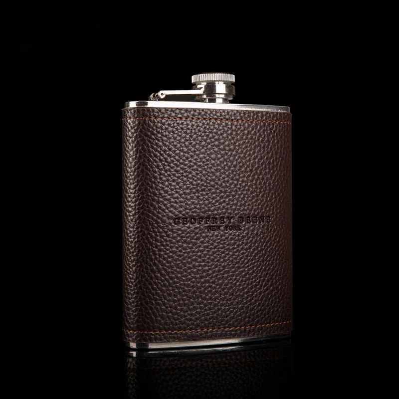 Laser Engraved 6oz Stainless Steel Hip Flask With Fisherman Design and Your Personalised Message 