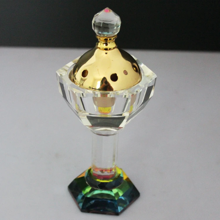 hot design small size brass crystal incense burner censer