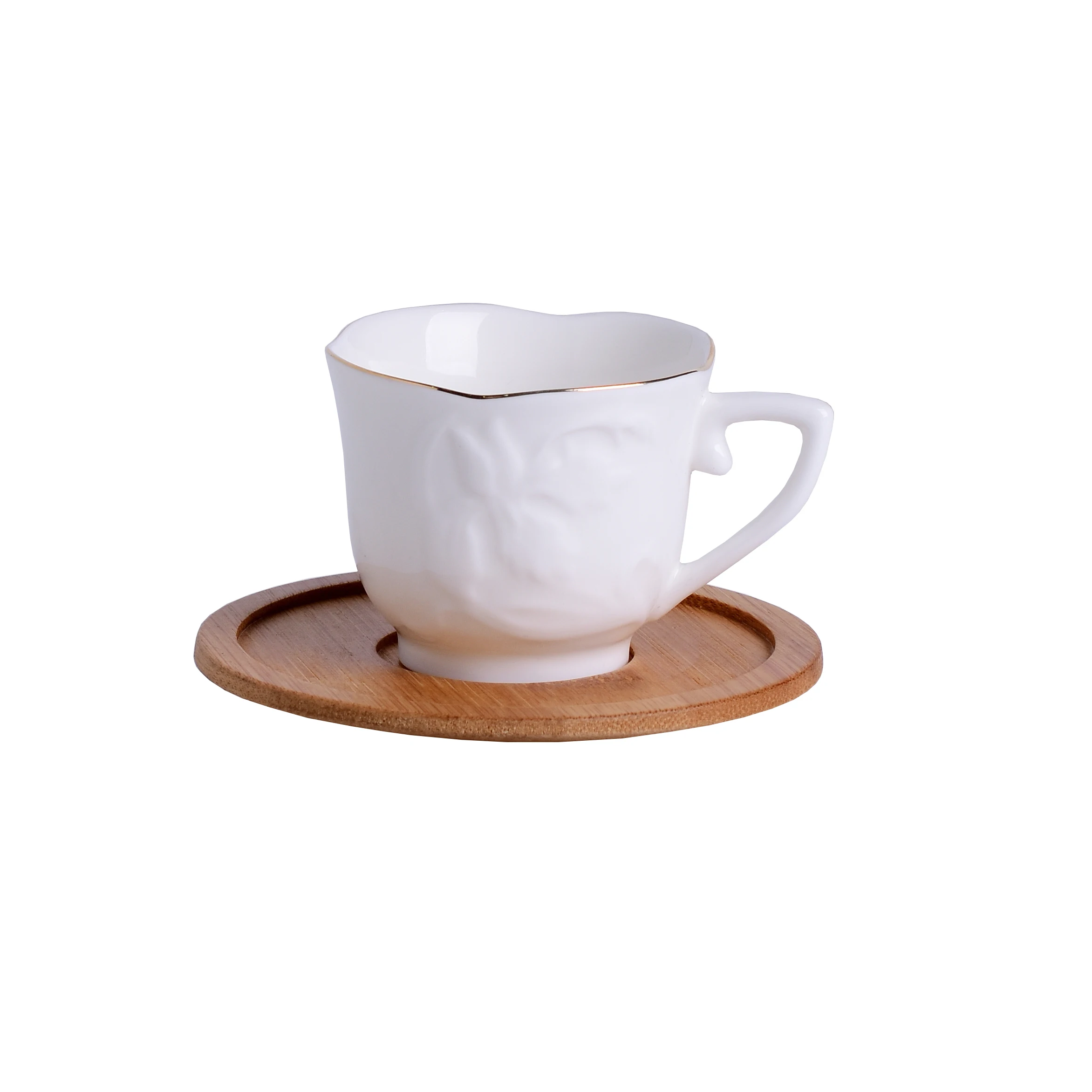 Espresso Cup and Saucer Set, High-quality Porcelain 2.7 Oz Mugs