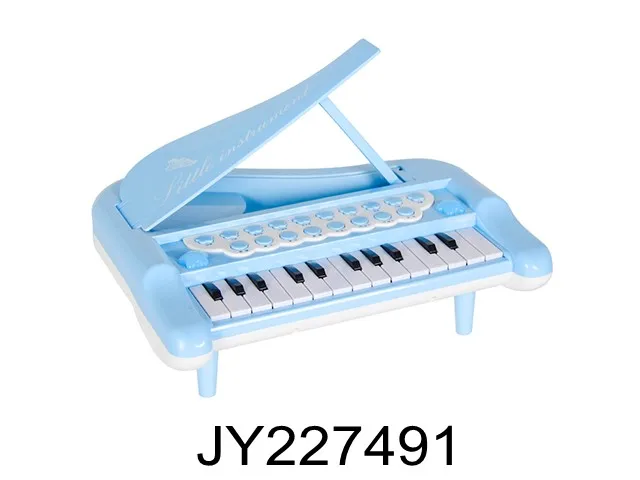 Mini Piano Electronic Organ 24 Key Grand Keyboard Piano With Microphone  Musical Baby Toy for Kids Window Box Ages+ Stool Piano