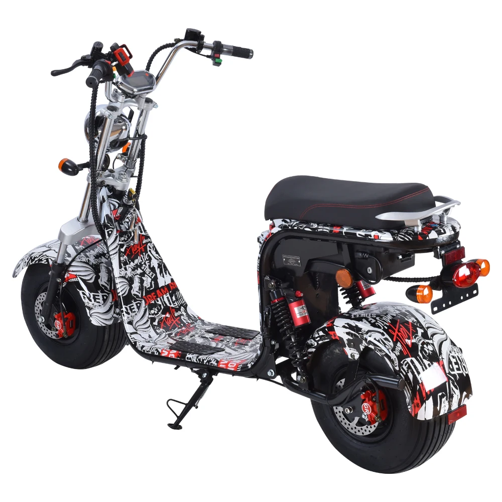 Free Shipping Fast Delivery to Austria Europe Warehouse Citycoco Mopeds EEC E Bike Removeable Battery Fat Scooter 1500W 20Ah