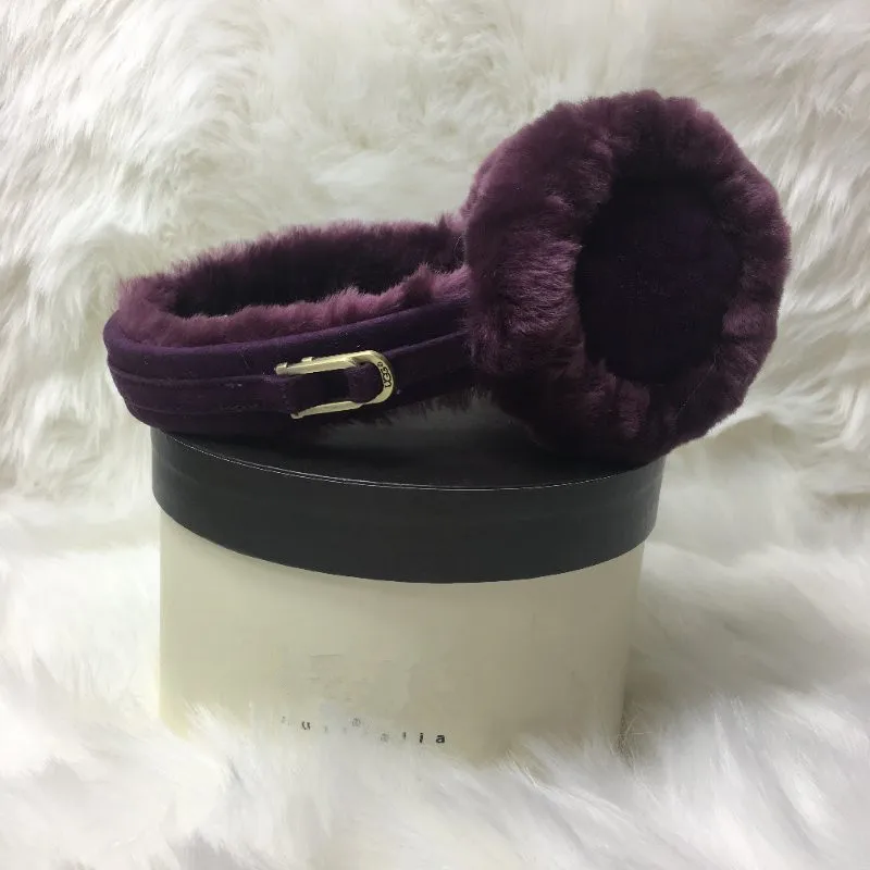 Зимние наушники из натурального меха ягненка для детей и